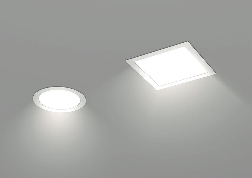 Tunable White:HCL free PLUG&PLAY TOLEDO FLAT Einbau-Downlights - Superflaches LED Einbau-Downlight - Lightguide und Diffusor aus vergilbungsfreiem PMMA - Sehr geringe Einbautiefe - LED-Lebensdauer 50.