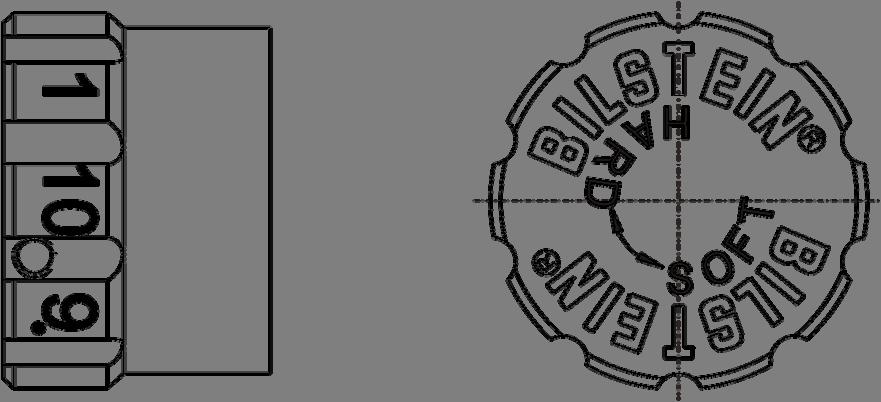 Hinweis für die Kraftverstellung - instruction for force adjustment Verstellposition 1 = Komfort Verstellposition 10 = Sport position 1 = comfort position 10 = sport Beim Verstellen muss das