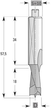 Umfangschneidend, Zentrierspitze Implementation: Scope cutting, with TC centre point Schaft 10 x 20 mm/shank 10 x 20 mm D SL GL S R/L Bemerkung /VE 1430 040 01 4 30 57,5 10 R Rechtslauf 369160 27,75