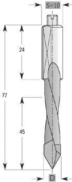 Umfangschneidend, Zentrierspitze Implementation: Scope cutting, with TC centre point Schaft 10 x 24 mm/shank 10 x 24 mm D SL GL S R/L Bemerkung /VE 1454 050 01 5 35 70 10 R Rechtslauf 370173 33,50