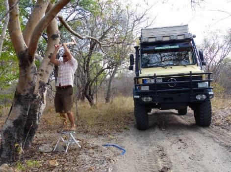 Um auf dem Ngonye Falls Community Camp zu campen, muss