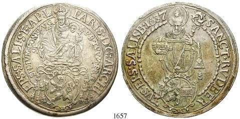 ss 60,- 1656 Taler 1625. 28,41 g. Madonna / St. Rudbertus. Dav.
