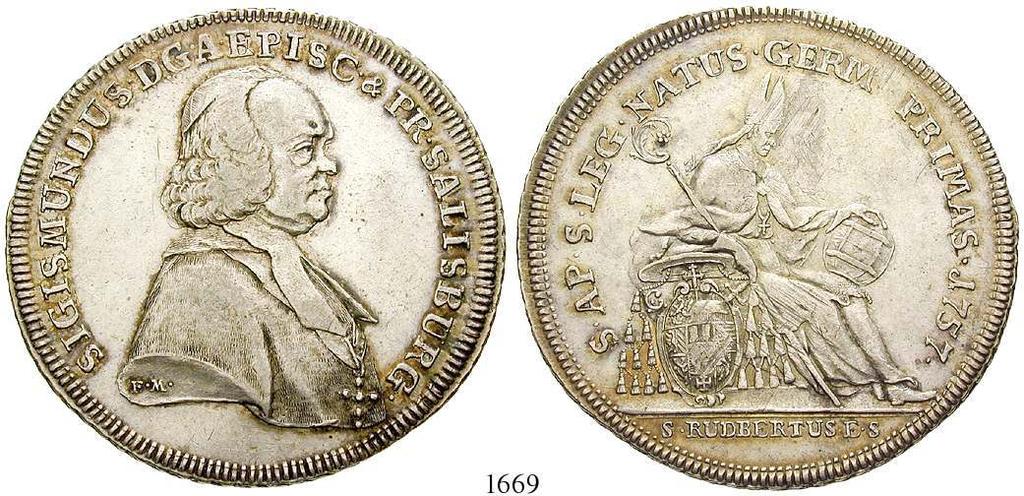 Schrattenbach, 1753-1771 Taler 1757. 28,04 g. Büste r.