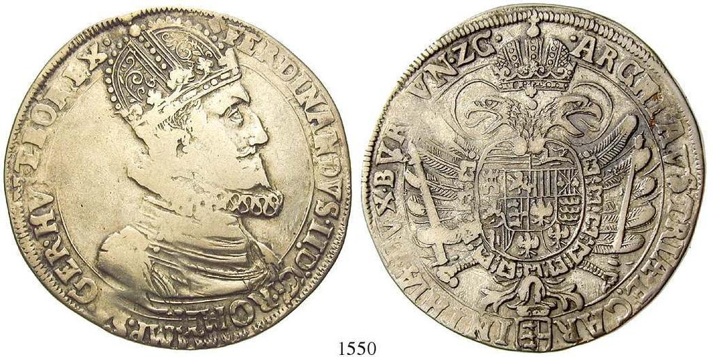 1550 Ferdinand II., 1619-1637 Taler o. J., Klagenfurt.