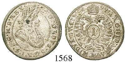 ss 20,- 1565 6 Kreuzer 1670, St. Veit. 3,36 g. Herinek 1275.