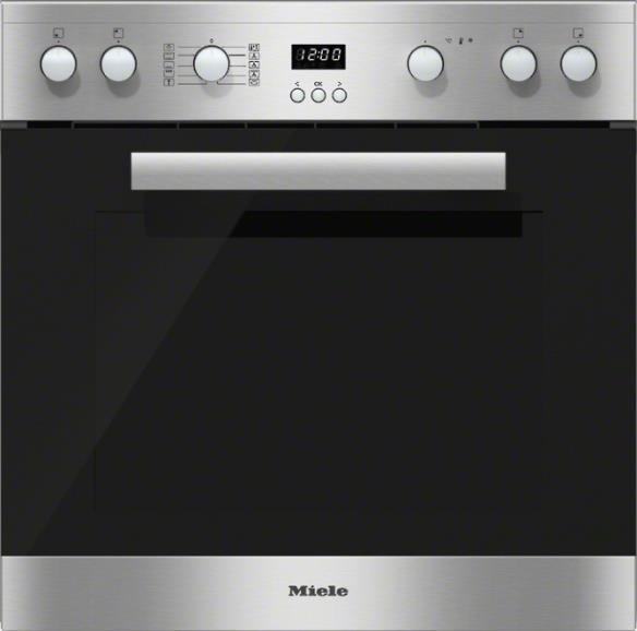 MIELE Herd H2263 E Design PureLine Farbe: Edelstahl/Clean Steel Display: EasyControl Versenkknebel Genussvorteile Genaue Temperaturregelung: 50-250 C Betriebsarten Auftauen Bräunungsgaren Grill