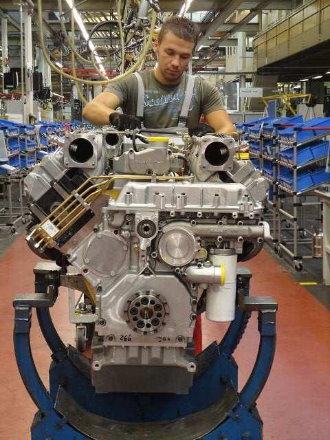 Produktion Werk Ulm Rahmenbedingungen Produktion: ca. 4.000 V-Motoren ca. 15