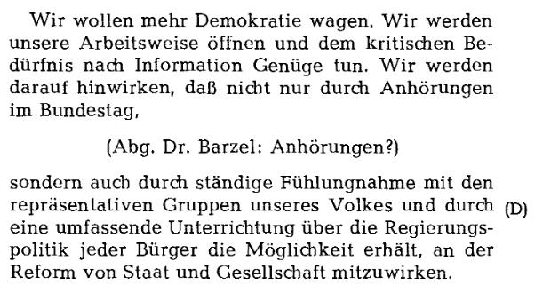 Auszug Plenarprotokoll des Bundestags der