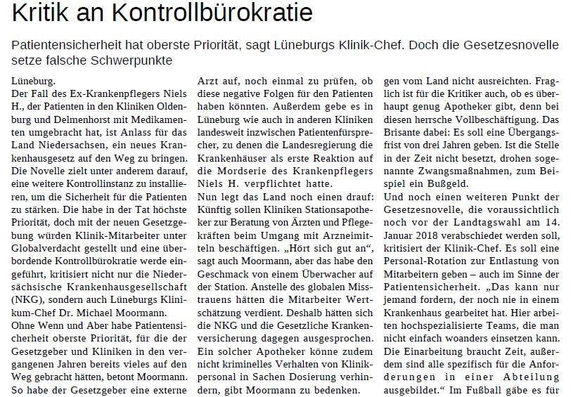 Sommeroffensive der NKG Lüneburger Landeszeitung vom 20.7.