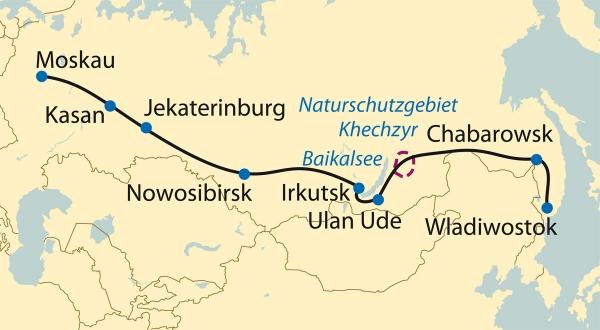 Zugreise Russland Russland Sonderzugreise Zarengold: Von Moskau zum Baikalsee und über Ulan Ude weiter nach Wladiwostok 17-tägige Sonderzugreise von Moskau nach Wladiwostok Reiseübersicht Unsere