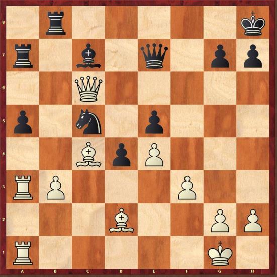 Tf6 um über f1 zu verteidigen, konnte Weiß seine Siegchancen wahren. Doch nach 23.Txa6 e3 musste Weiß sein Heil in Seitenschachs suchen mit Remisschluss. Stellung nach 32.