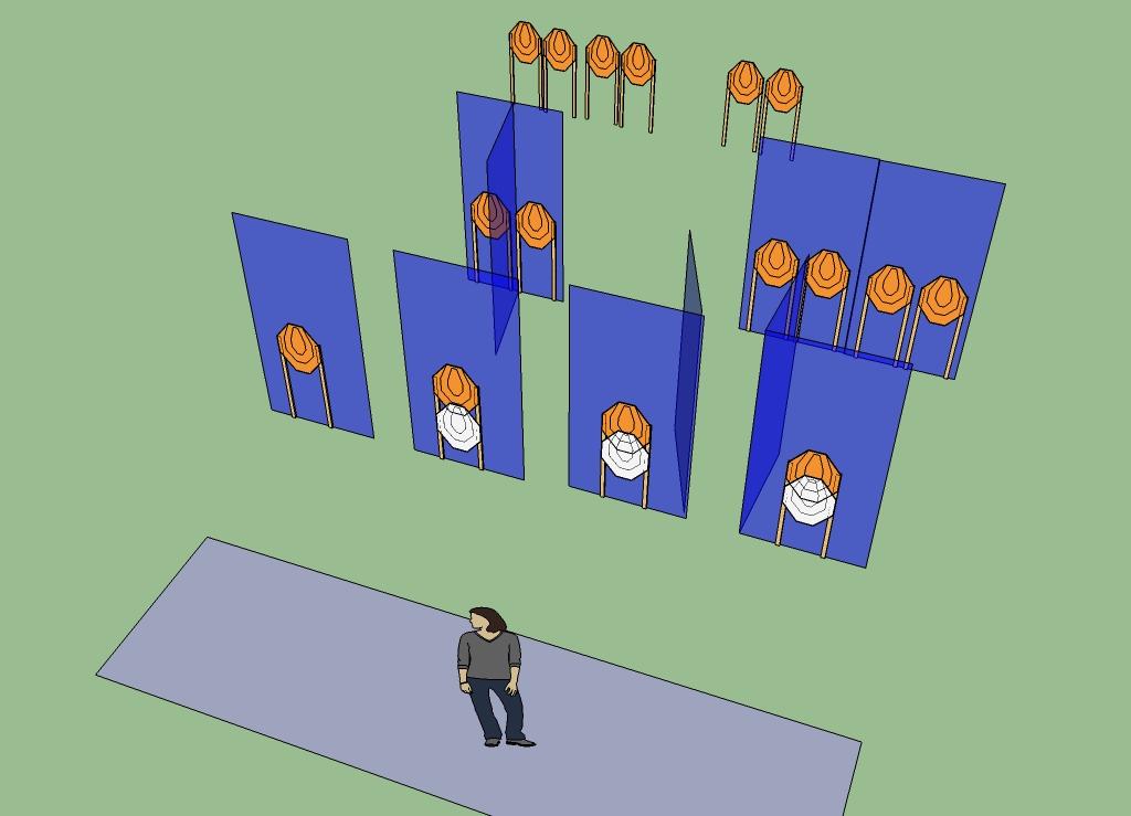 Stage 9 Long course Location: Halle 2 Stage Number: 9 Targets (type & number): 16 IPSC targets, 3 no shoots Possible Points: 160 Minimum Rounds: 32