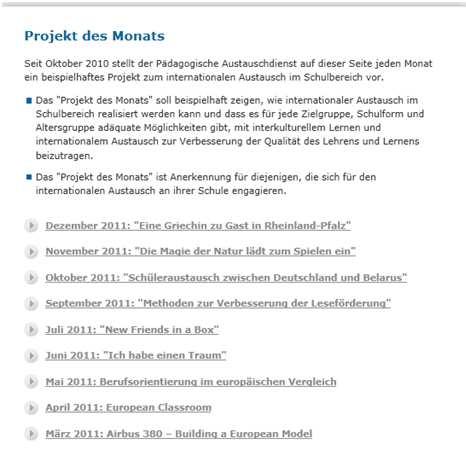 "Projekt des Monats"