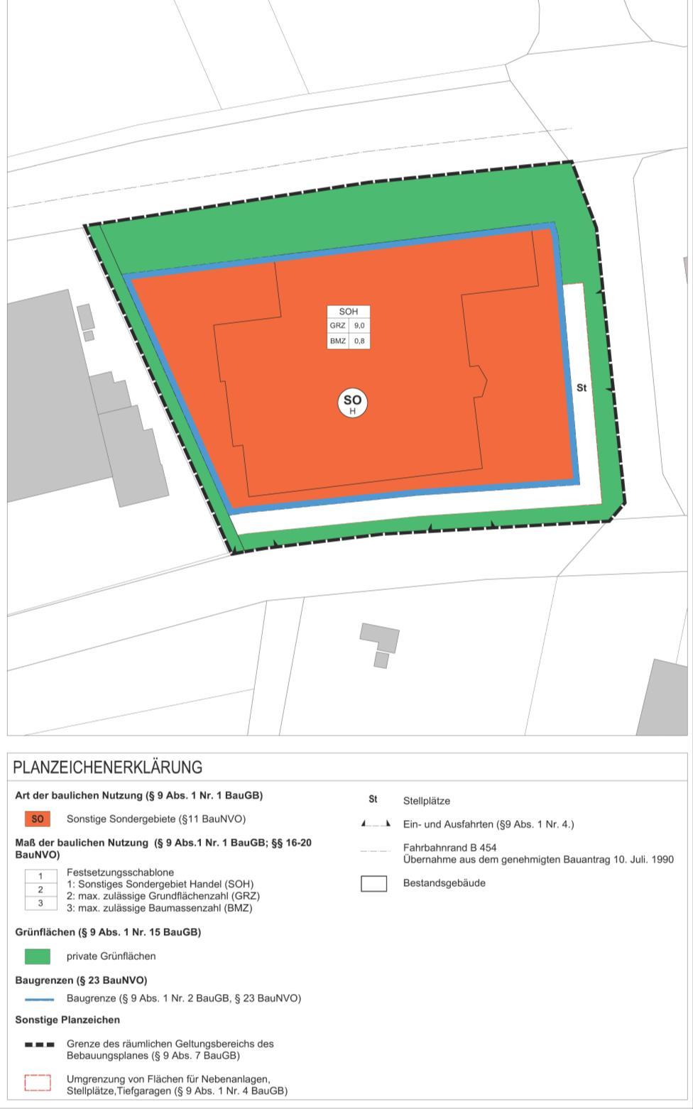 12 Ausschnitt aus dem Entwurf der 2. Änderung des Bebauungsplans Nr.