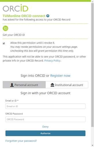 ORCID als OAuth2 ID Provider ORCID bietet eine OAuth2 basierte REST API für den Zugriff auf einen ORCID Account.