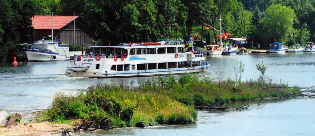 Ausstieg und Freizeit an den Uferwiesen Hoheneck (Kneippbecken, Kinderspielplatz, Ausflugslokal), Rückfahrt mit dem Linienschiff oder ÖPNV.