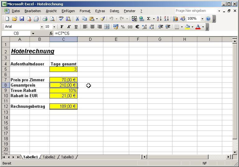 Excel Teil 1 1. Was ist Excel? Eine Excel-Tabelle ist ein Kalkulationsblatt, das aus einzelnen Zellen besteht. In diese Zellen können Sie Texte, Zahlen und Formeln eingeben.