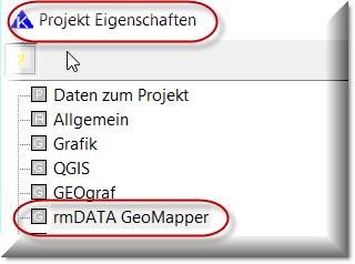 Nachfolgend ein Beispiel für die Kommunikation mit dem GeoMapper und der GEOSOFT- Konfiguration: Die Parameter können ebenfalls über die Projektvorlage definiert werden: K_GEOMAPPER_CONNECT = J