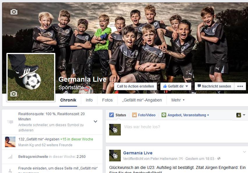 com/pages/germania-live Wer Lust auf historischen Fußball hat, sollte unser Archiv besuchen http://peterhellemann.