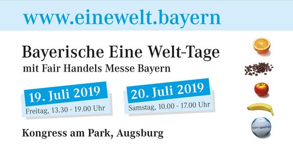 Die "Bayerischen Eine Welt-Tage" mit "Fair Handels Messe Bayern" sind der jährliche Treffpunkt der bayerischen Eine Welt-Akteure.
