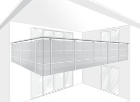 EINBAUVARIANTEN FÜR BALKONBRÜSTUNGEN In der Kombination Glas und Beschlagprofile geben wir modernste architektonische und technische Möglichkeiten der