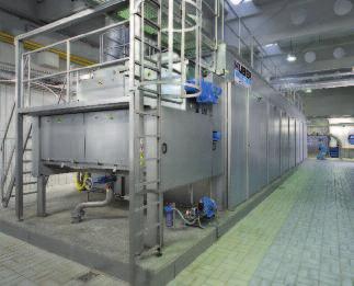 Die neueste Maschinenentwicklung kann bei Schlammdurchsätzen über 150 m³/h bis zu 2.000 l/h Siebgut separieren und entwässern.