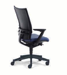 Klöber Orbit orb99 swivel chair with tilting headrest. Glass-fibre reinforced supporting frame with TPE membrane.