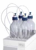 Flüssigkeitschromatographie/Lösemittelverwendung SafetyCaps für HPLC-Vorratsgefäße Das integrierte Belüftungsventil (A) blockiert schädliche Dämpfe (B) und reinigt die nachströmende Luft (C) von