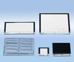 Dünnschichtchromatographie/Zubehör Universal Auftrage- und Auswerteschablone Plexiglas.