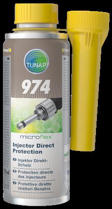 Kraftstoff Injektorschutz microflex 974 Injektor Direkt-Schutz Schützt Injektoren mit der ROA 2 Technologie bei regelmäßiger Anwendung vor kraftstoffbedingten Ablagerungen.