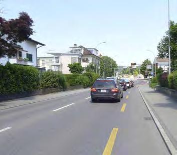 Sursee Münsterstrasse Su 10 Lückenhafte Veloinfrastruktur auf Strasse mit hoher Verkehrsbelastung
