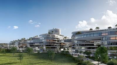 Grundstücksfläche von 90.000 qm und mit 241.800 qm Bruttogeschossfläche das SpringPark VALLEY, Europas größtes Innovationsquartier.
