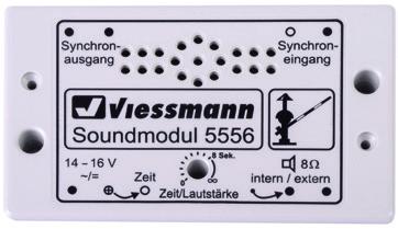 5.3 Sound auswählen Zur komfortablen Auswahl eines Sounds empfehlen wir die Verwendung eines Universal-Tasten-Stellpultes, z. B. Viessmann Art. 5547. Schließen Sie das Soundmodul gemäß Abb. 9 an. 1.