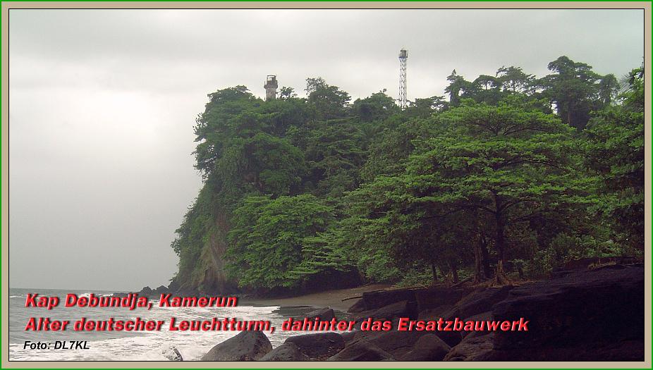 Eigentlich wollten wir ja diesmal vom Kap Debundja in Kamerun von der Ruine des ehemaligen deutschen Leuchtturms (siehe Foto) QRV werden, aber das scheiterte an der nicht nachvollziehbaren Bürokratie