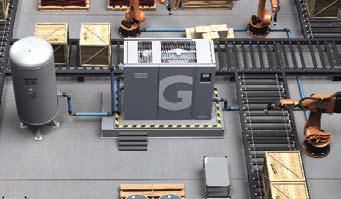 WorkPlace: große Flexibilität mit technischem Know-how Der GA + -/GA-VSD-Kompressor bietet durch seine kompakten Abmessungen, den geräuscharmen Betrieb und die Integration von Luftund