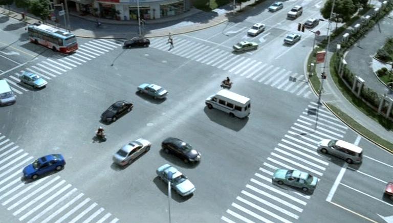 Szenario Straßenkreuzungen kommen ohne Lichtsignalanlagen aus, da sich Fahrzeuge