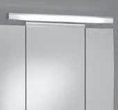 LED Konverter Flächen LED Leuchte für Spiegel oder Spiegelschränke, Breite 50 mm, Lichtfeld 70x20 mm Baulänge 180 mm, Mitte Befestigung bis Mitte Lichtfeld
