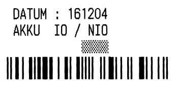 Druckeranschluss Das KMS kann mit der Schnittstelle an einen EPSON-Barcodedrucker (TM L 60II)
