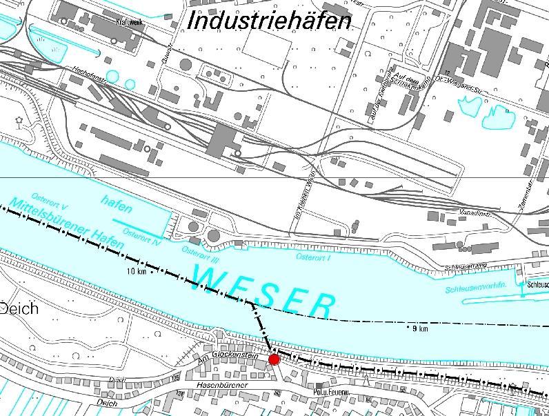 Standortbeschreibung der Station Bremen Hasenbüren, Am Glockenstein Name der Messstelle Bremen - Hasenbüren Kurzbezeichnung: DEHB13 Land: Bremen Adresse: