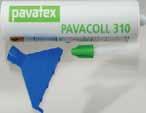 4 verarbeitung kleber PAVACOLL 310 / 600 Klebstoff zum Abdichten von PAVATEX -Platten und -Bahnen Zum wasser- und wetterfesten Verkleben von PAVATEX- Unterdeckplatten sowie als Haftvermittler von