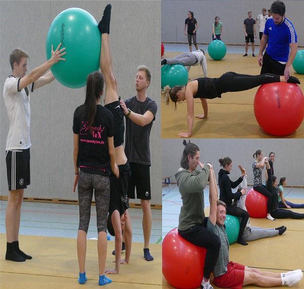 HANDSTAND MIT DEM GROßEN GYMNASTIKBALL