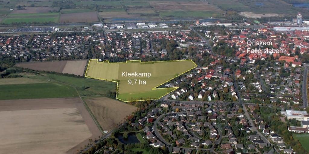 Neubaugebiet Kleekamp Lage Zwischen Gifhorner Straße und Ehmer Straße gelegen, westlich des historischen Ortskerns (Entfernung fußläufig ca.