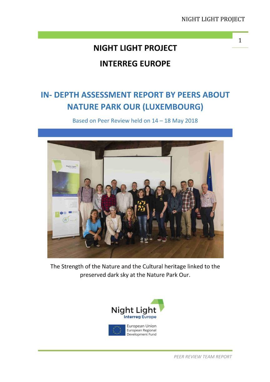 Peer Review Meeting Internationale Empfehlung Monitoring-System für Lichtverschmutzung Maßnahmen gegen Lichtverschmutzung im Klimapakt Nationale Gesetzgebung /