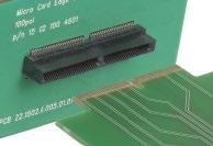 MICRO CARD EDGE STECKVERBINDER Der HARTING Micro Card Edge Steckverbinder in SMT Montagetechnik für Board-to- Board Mezzanine Applikationen und direkt auf