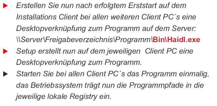 4. Weitere Clients hinzufügen: Hinweise: Der Login Name muss eindeutig sein Weitere Programm-Nutzer können Sie unter Einstellungen im Programm anlegen Wenn Sie bestehende lokale