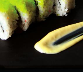 gerollte Sushi Variationen zu.