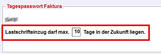 3.1. Einstellungen Wie weit Lastschriften im Voraus ohne Passworteingabe eingezogen werden können, hinterlegen Sie in