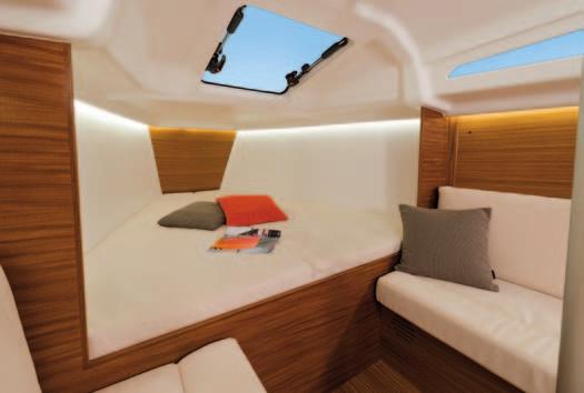 Easy sailing: Insulation under deck because of the inboard section for the