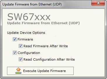 4.1 Update über Ethernet Das neue HD67507-A1 (ab C.S. B239) wird über den Ethernet-Port via UDP verbunden und das Programm kann so geladen werden.