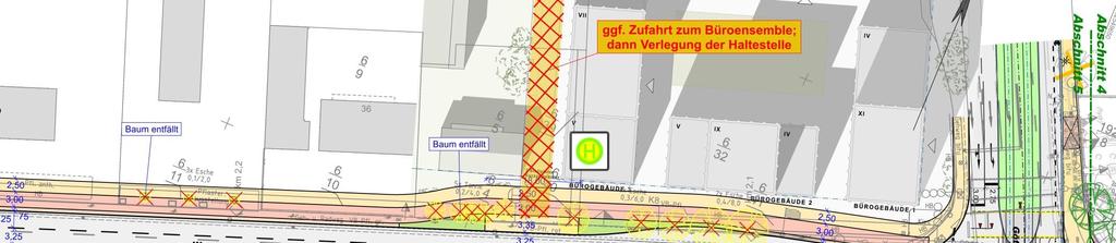Vorplanung Abschnitt 5 Lageplan Anschluss an Göttinger Landstraße